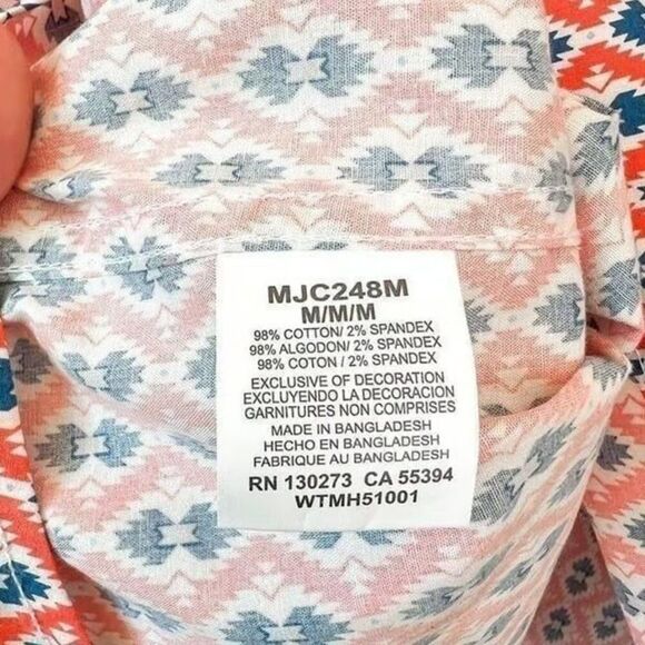 NEW! Wrangler Men's 20X Competition Short Sleeve Western Snap Shirt Size Medium - Picture 7 of 8